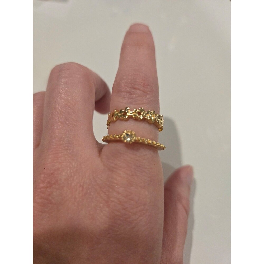 Gold Tone rings size 6 size 7 nwot
